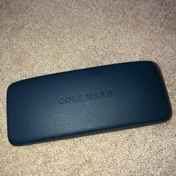 Cole Haan Sunglasses Eye Glasses Hard Shell Case Navy Blue - Picture 9 of 9